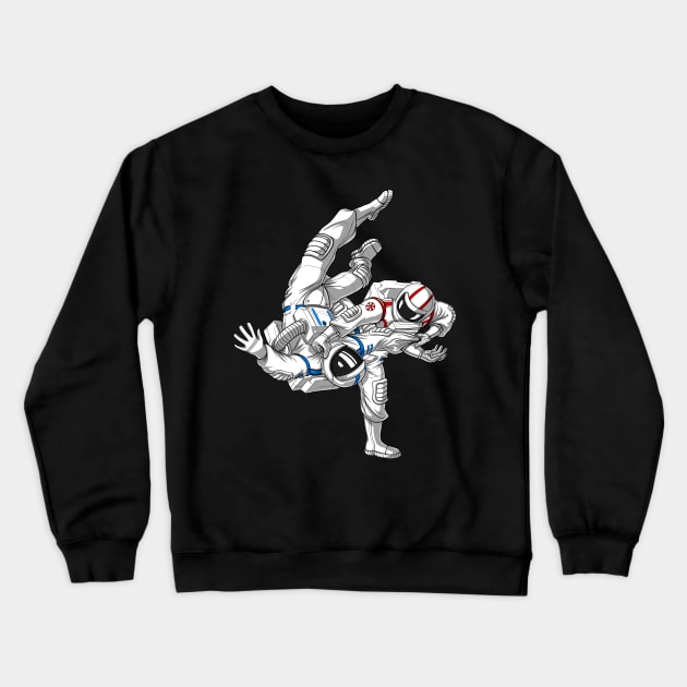 Jiu-Jitsu Astronauts Crewneck Sweatshirt by underheaven